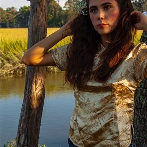 Gold Silk Top